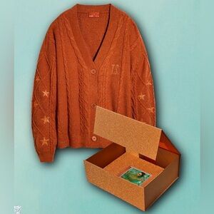 Taylor Swift Orange Showgirl Cardigan with CD